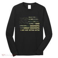 Dad Grandpa Great Grandpa Fathers Day Flag Gift Tee Long Sleeve Shirt thumb 0