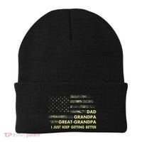 Dad Grandpa Great Grandpa Fathers Day Flag Gift Tee Beanie thumb 0