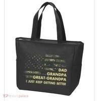 Dad Grandpa Great Grandpa Fathers Day Flag Gift Tee Tote Bag thumb 3