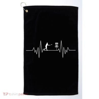 Disc Golf Heartbeat Design For A DiscGolf Player Golf Towel