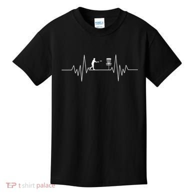 Disc Golf Heartbeat Design For A DiscGolf Player Kids T-Shirt
