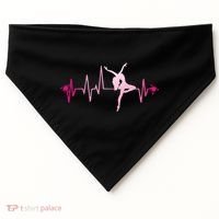 Dance Girl Heart Beat Gift Dancing Dancer Ballet Gift USA-Made Doggie Bandana thumb 0
