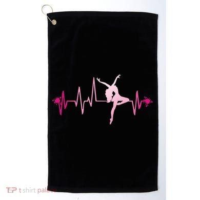 Dance Girl Heart Beat Gift Dancing Dancer Ballet Gift Golf Towel