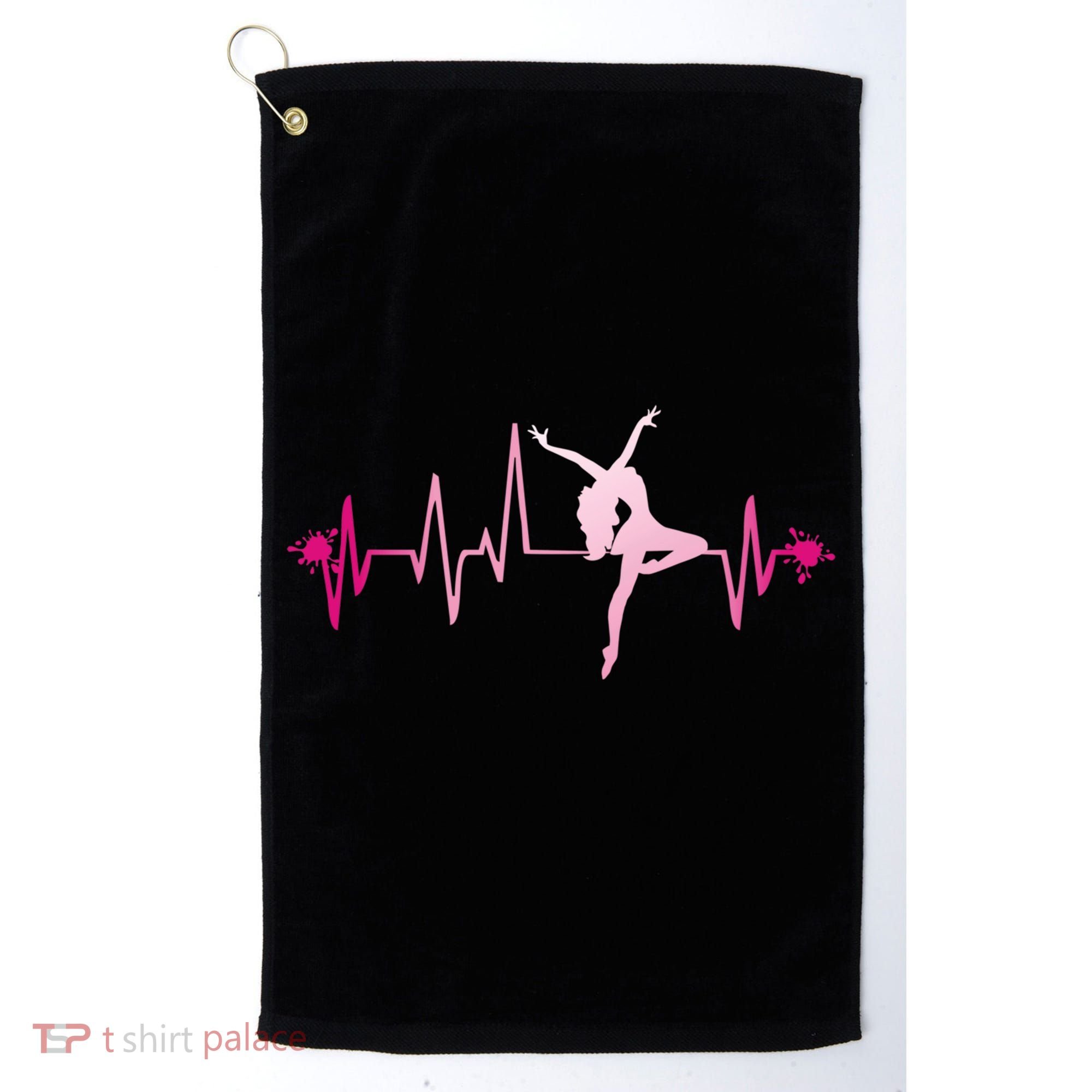 Dance Girl Heart Beat Gift Dancing Dancer Ballet Gift Golf Towel