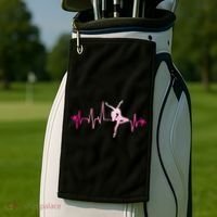 Dance Girl Heart Beat Gift Dancing Dancer Ballet Gift Golf Towel thumb 2