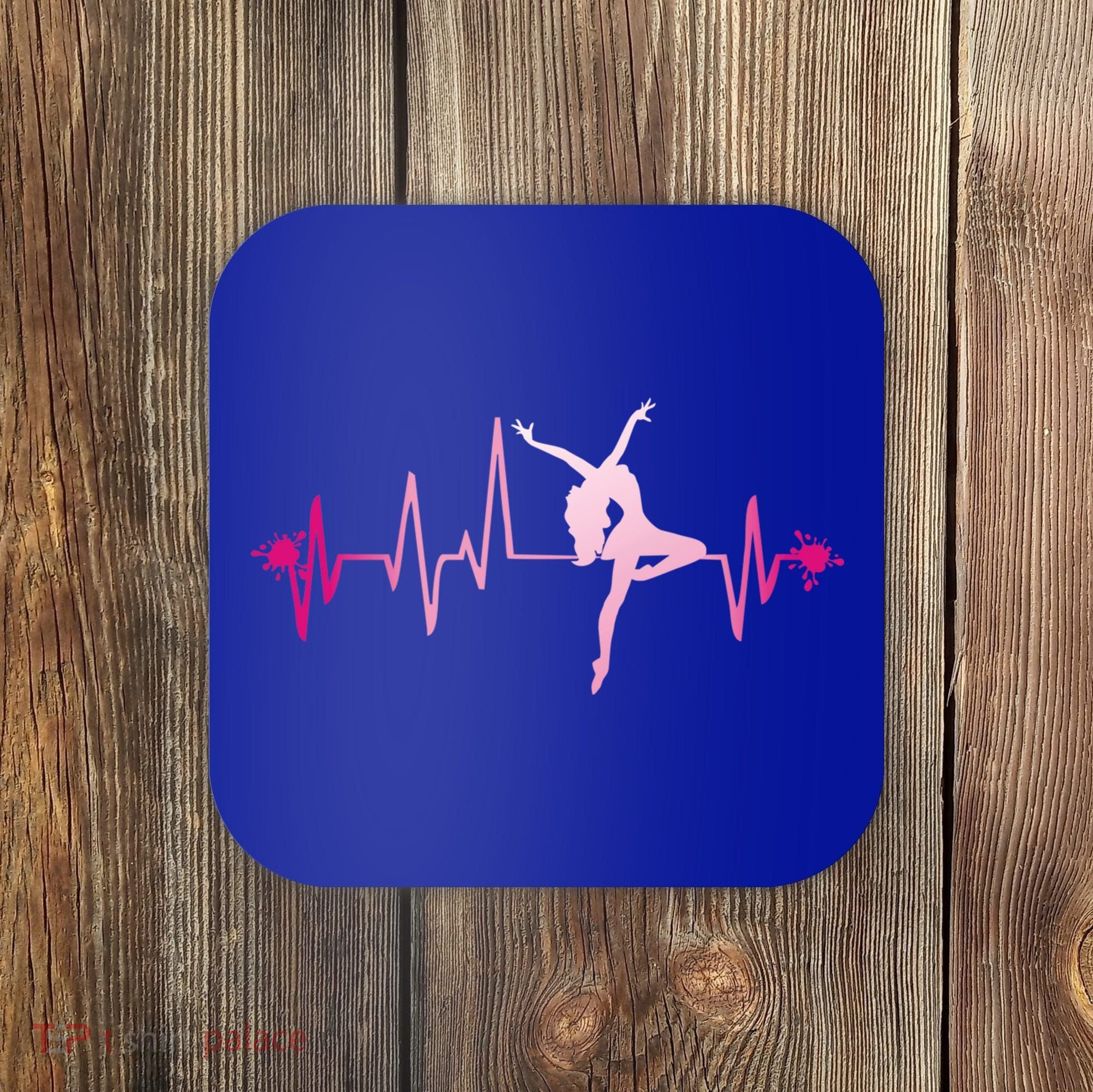 Dance Girl Heart Beat Gift Dancing Dancer Ballet Gift Coaster