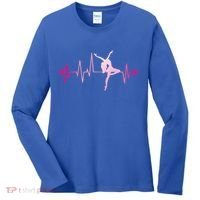 Dance Girl Heart Beat Gift Dancing Dancer Ballet Gift Women's Long Sleeve Shirt thumb 0