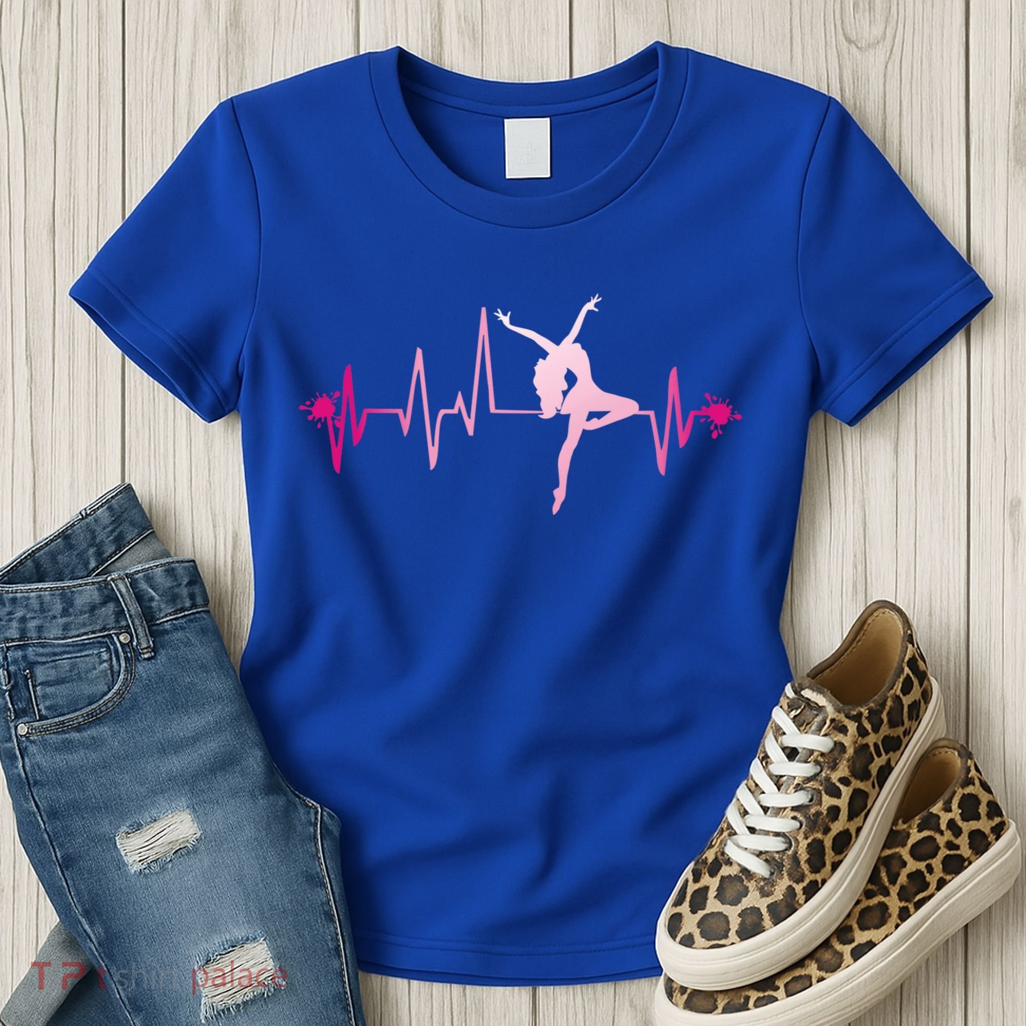 Dance Girl Heart Beat Gift Dancing Dancer Ballet Gift Women's T-Shirt