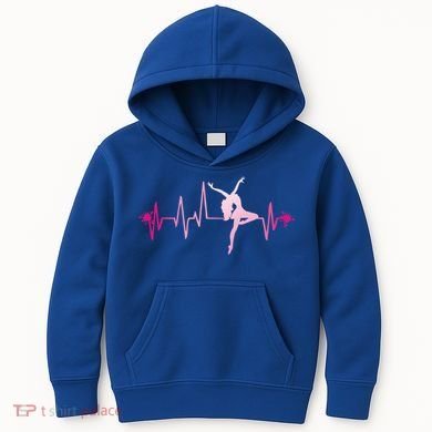 Dance Girl Heart Beat Gift Dancing Dancer Ballet Gift Kids Hoodie