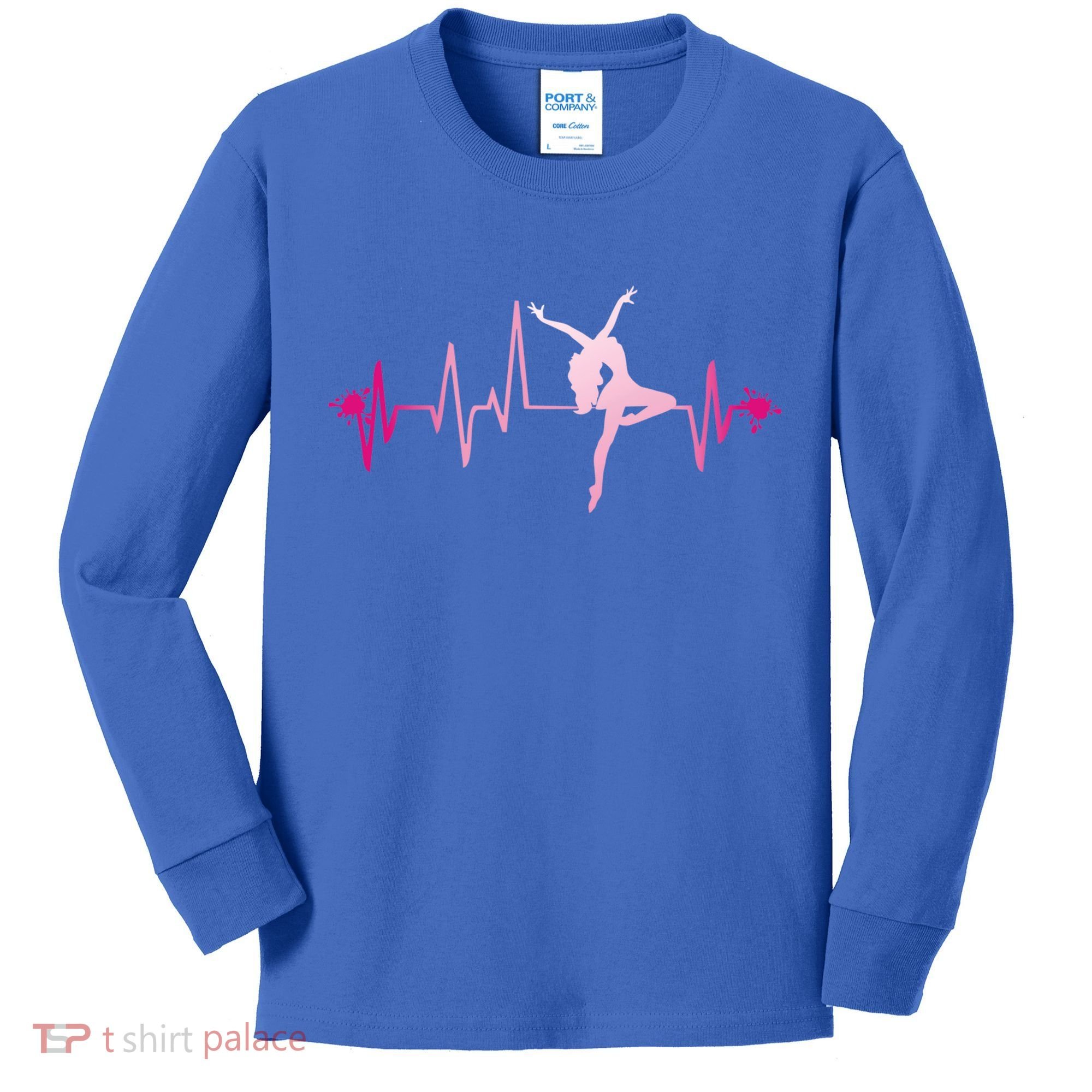 Dance Girl Heart Beat Gift Dancing Dancer Ballet Gift Kids Long Sleeve Shirt