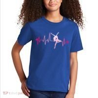Dance Girl Heart Beat Gift Dancing Dancer Ballet Gift Kids T-Shirt thumb 2