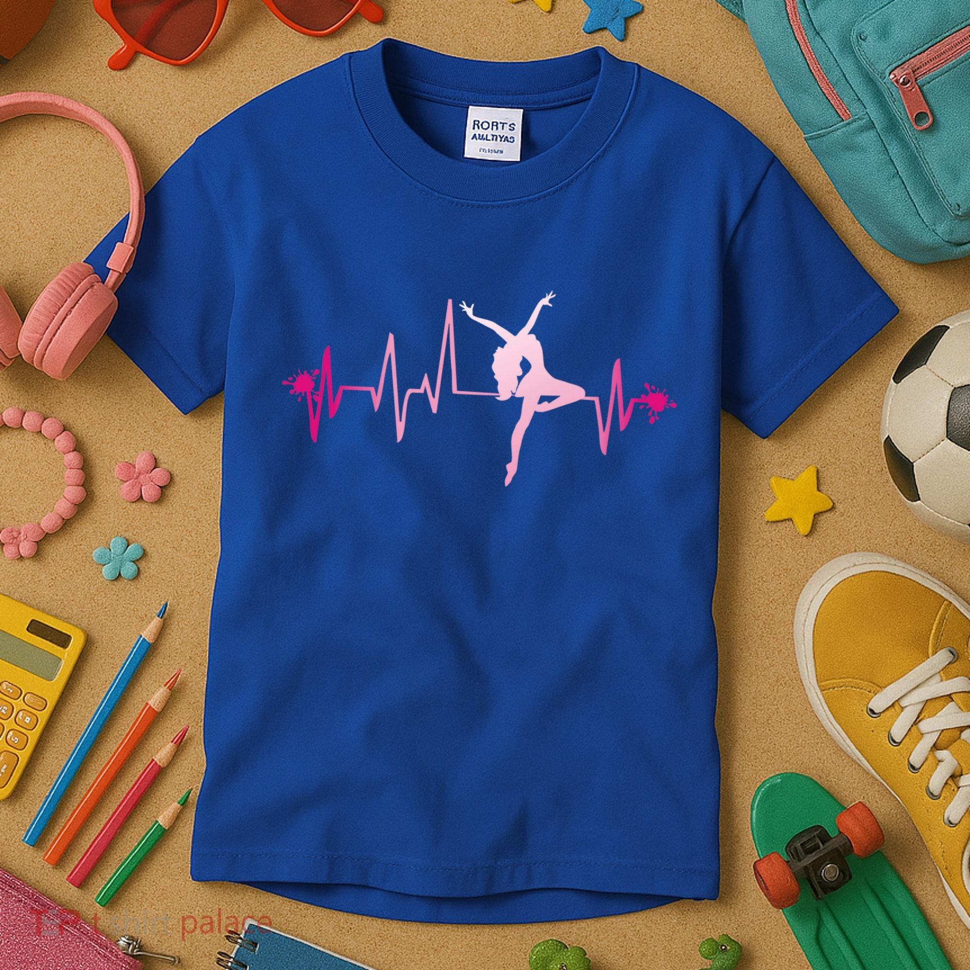 Dance Girl Heart Beat Gift Dancing Dancer Ballet Gift Kids T-Shirt