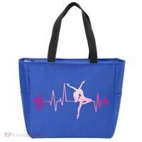 Dance Girl Heart Beat Gift Dancing Dancer Ballet Gift Tote Bag thumb 0