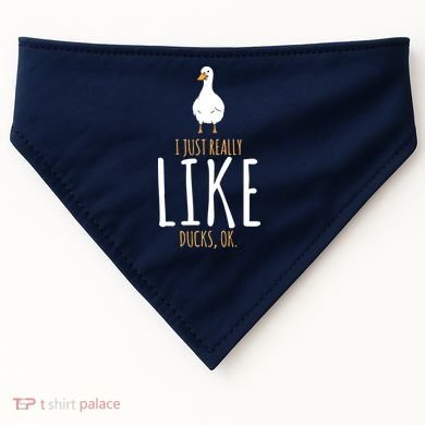 Duck Gifts I Just Really Like Ducks, Ok USA-Made Doggie Bandana