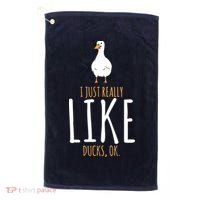 Duck Gifts I Just Really Like Ducks, Ok Golf Towel thumb 0