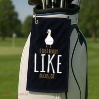 Duck Gifts I Just Really Like Ducks, Ok Golf Towel thumb 2