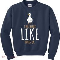 Duck Gifts I Just Really Like Ducks, Ok Kids Sweatshirt thumb 0