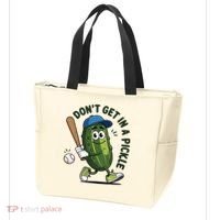 Don't Get In A Pickle Funny Baseball Women Tote Bag thumb 3