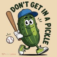 Don't Get In A Pickle Funny Baseball Women Tote Bag thumb 4