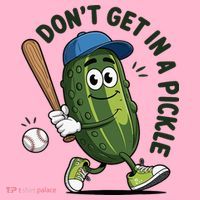 Don't Get In A Pickle Funny Baseball Women Coaster thumb 2