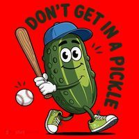 Don't Get In A Pickle Funny Baseball Women Santa Hat thumb 1