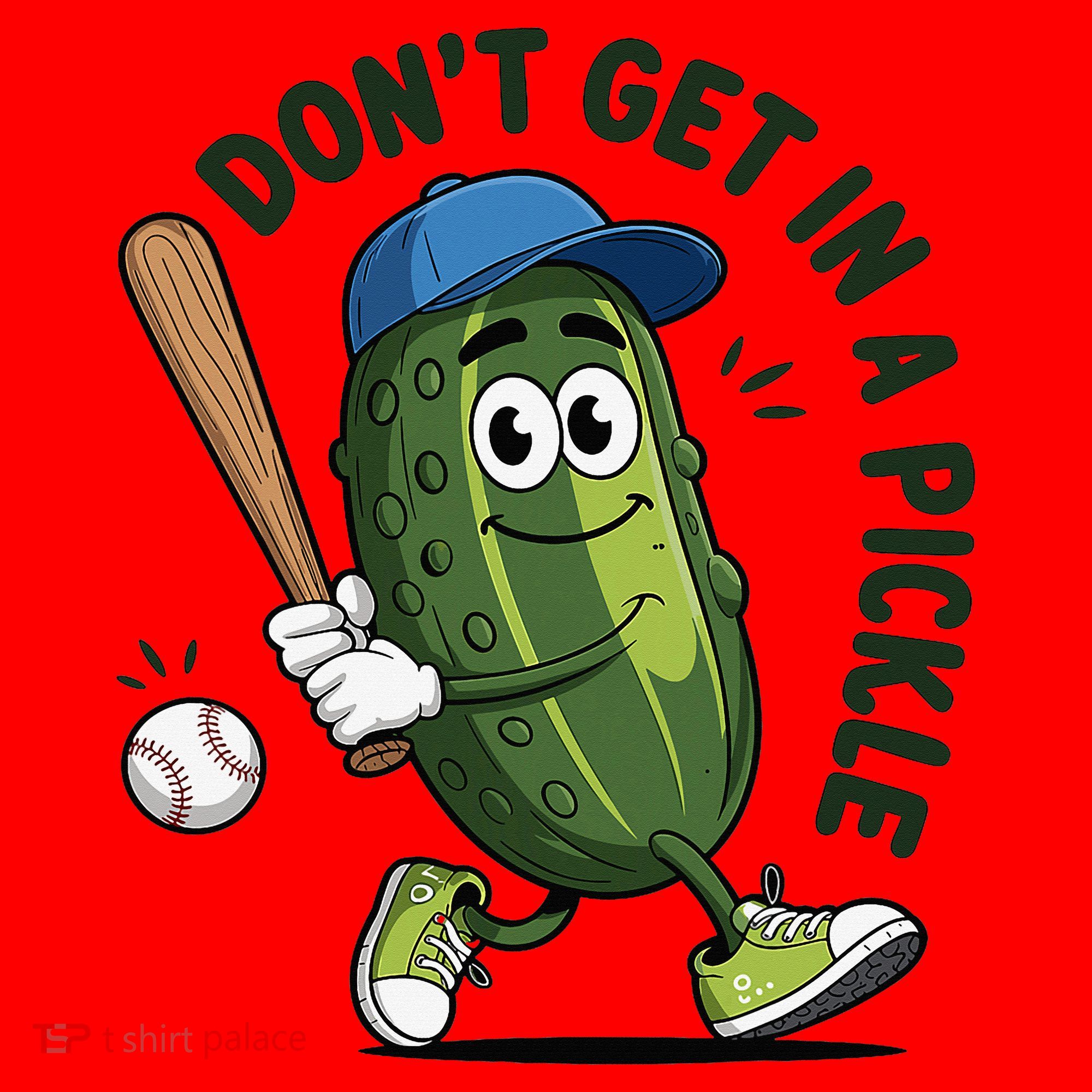 Don't Get In A Pickle Funny Baseball Women Santa Hat