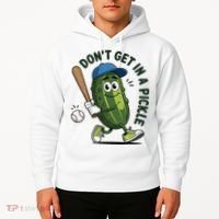 Don't Get In A Pickle Funny Baseball Women Hoodie thumb 2