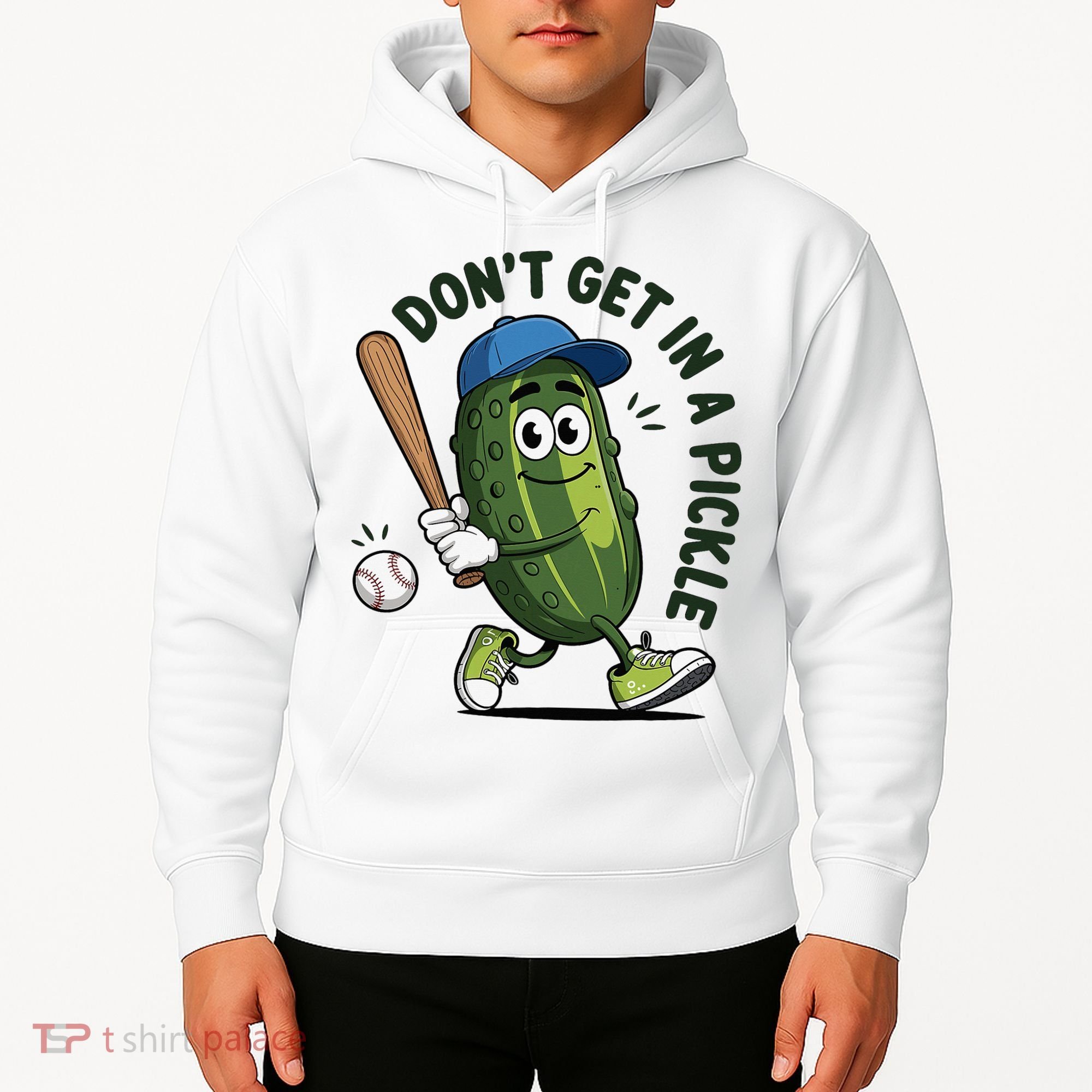 Don't Get In A Pickle Funny Baseball Women Hoodie