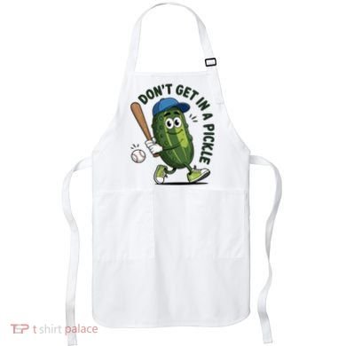 Don't Get In A Pickle Funny Baseball Women Apron