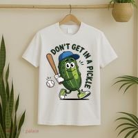 Don't Get In A Pickle Funny Baseball Women T-Shirt thumb 2
