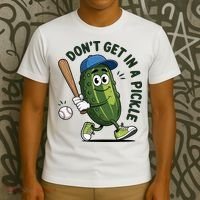 Don't Get In A Pickle Funny Baseball Women T-Shirt thumb 3