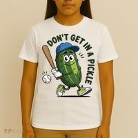 Don't Get In A Pickle Funny Baseball Women T-Shirt thumb 4