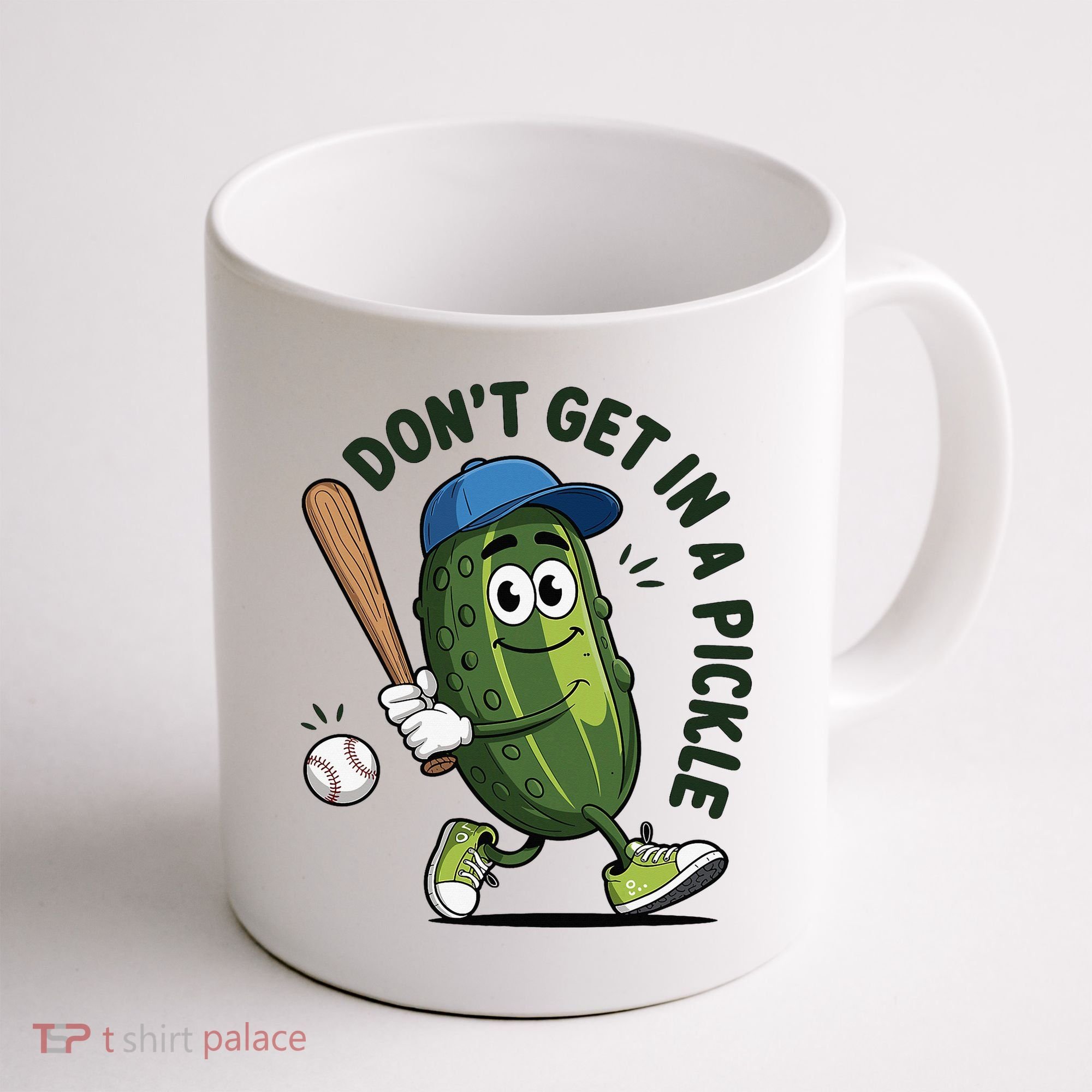 Don't Get In A Pickle Funny Baseball Women Coffee Mug