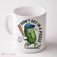 Don't Get In A Pickle Funny Baseball Women Coffee Mug thumb 0