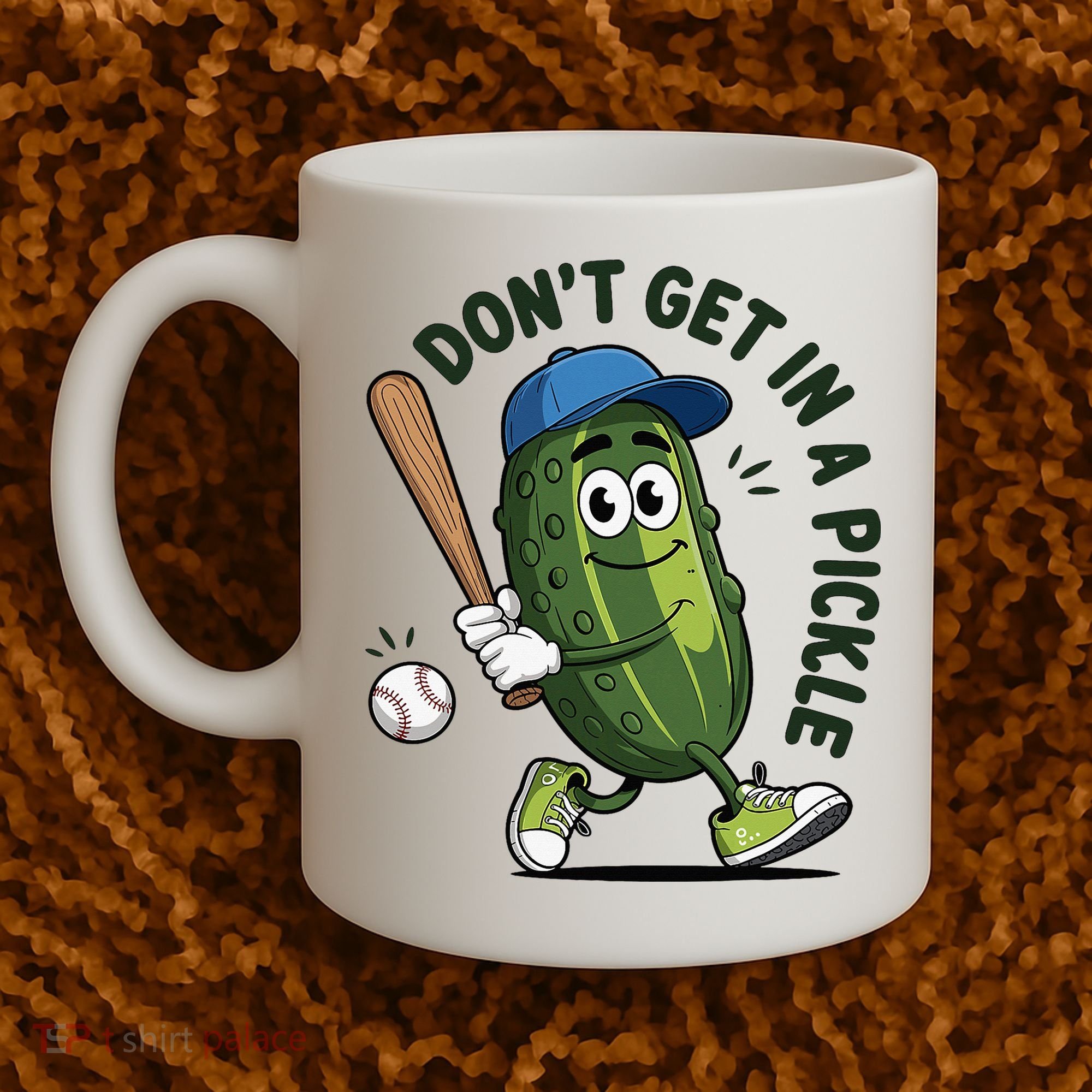 Don't Get In A Pickle Funny Baseball Women Coffee Mug
