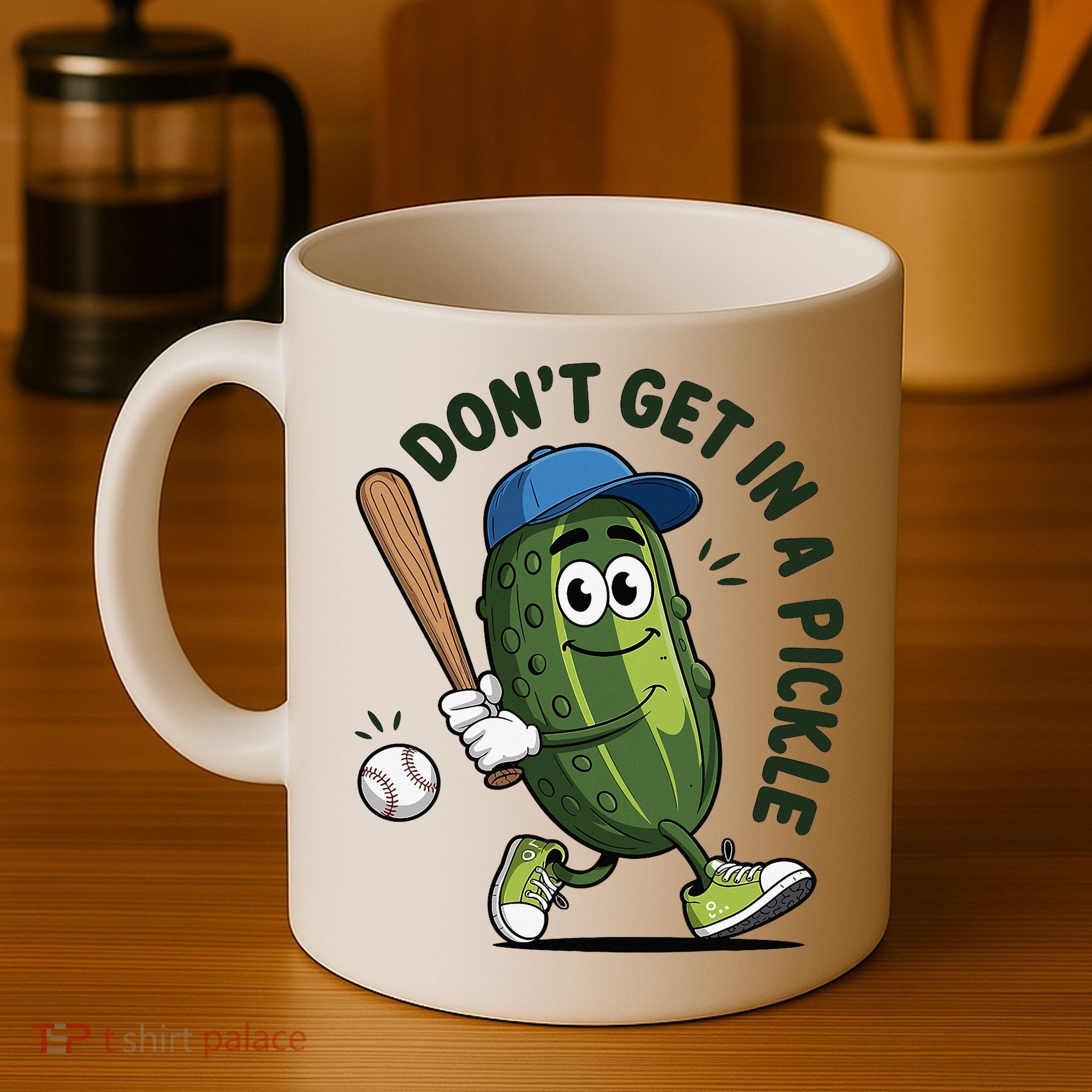 Don't Get In A Pickle Funny Baseball Women Coffee Mug