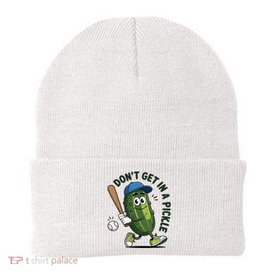 Don't Get In A Pickle Funny Baseball Women Beanie