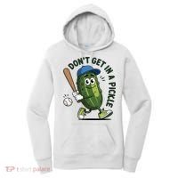 Don't Get In A Pickle Funny Baseball Women Women's Hoodie thumb 0