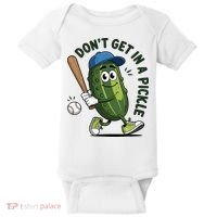 Don't Get In A Pickle Funny Baseball Women Baby Bodysuit thumb 0