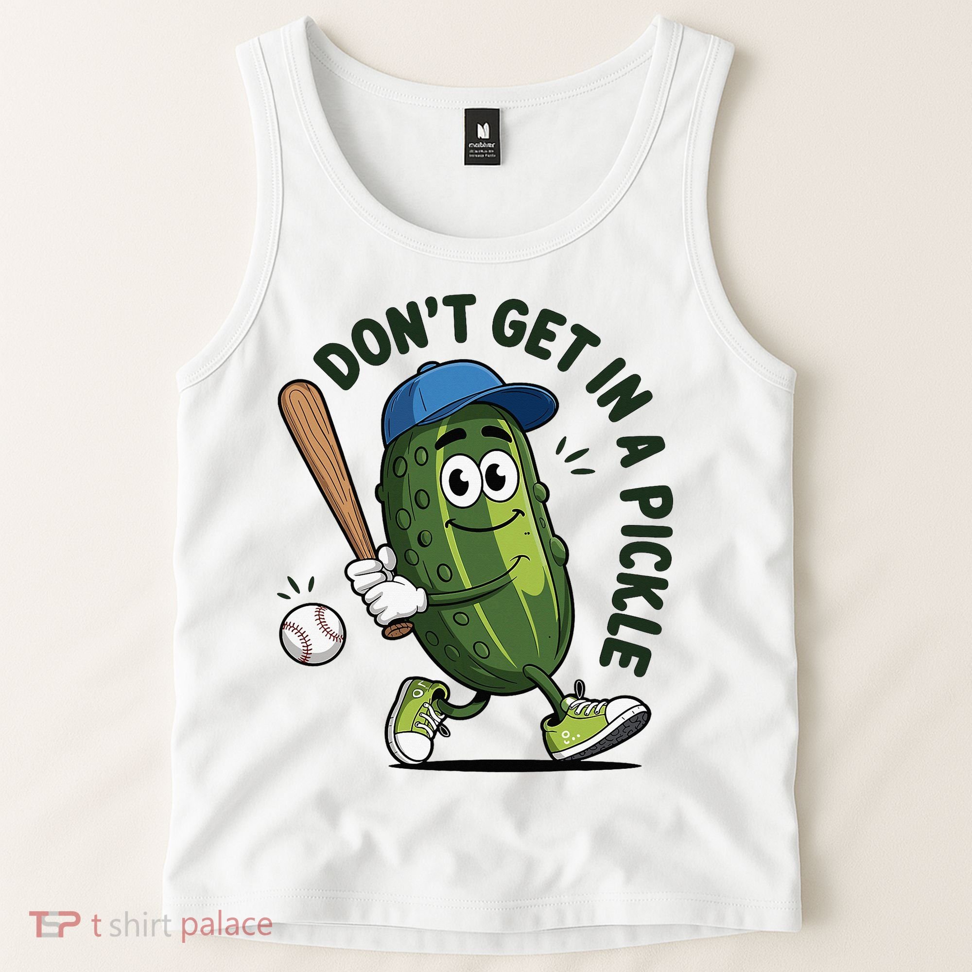 Don't Get In A Pickle Funny Baseball Women Tank Top