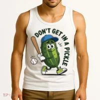 Don't Get In A Pickle Funny Baseball Women Tank Top thumb 3