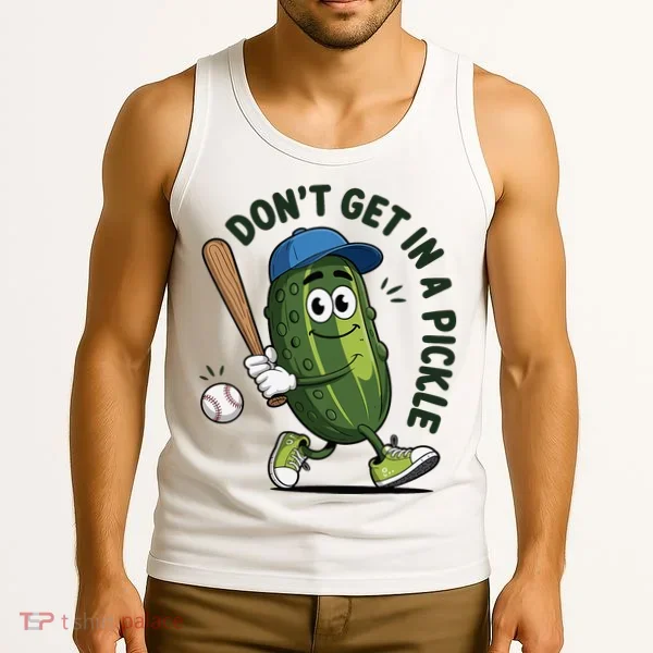 Don't Get In A Pickle Funny Baseball Women Tank Top