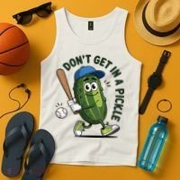 Don't Get In A Pickle Funny Baseball Women Tank Top thumb 4