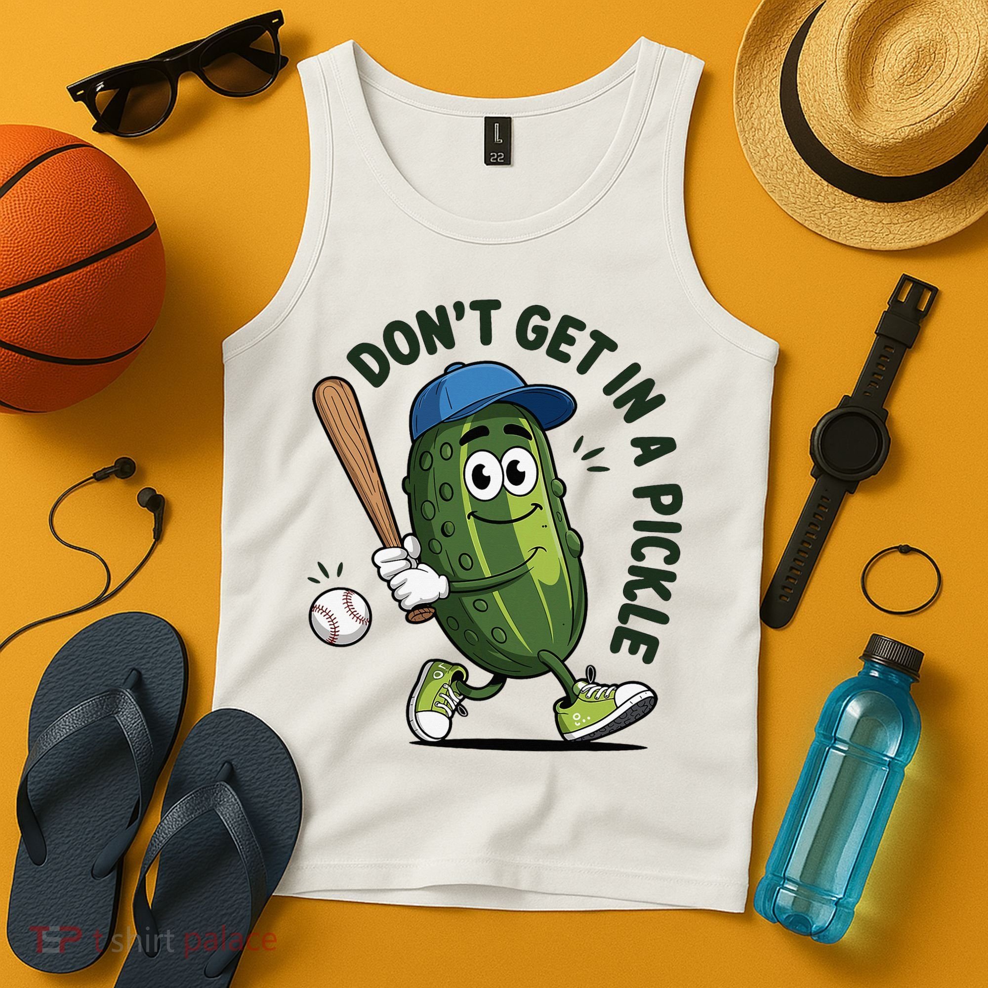 Don't Get In A Pickle Funny Baseball Women Tank Top