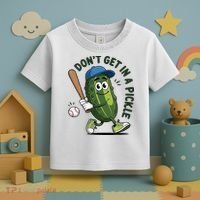 Don't Get In A Pickle Funny Baseball Women Toddler T-Shirt thumb 3