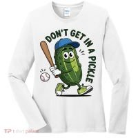 Don't Get In A Pickle Funny Baseball Women Women's Long Sleeve Shirt thumb 0