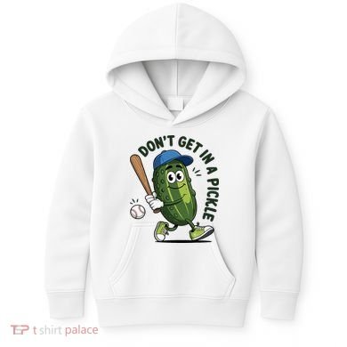 Don't Get In A Pickle Funny Baseball Women Kids Hoodie