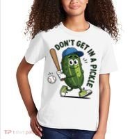 Don't Get In A Pickle Funny Baseball Women Kids T-Shirt thumb 2