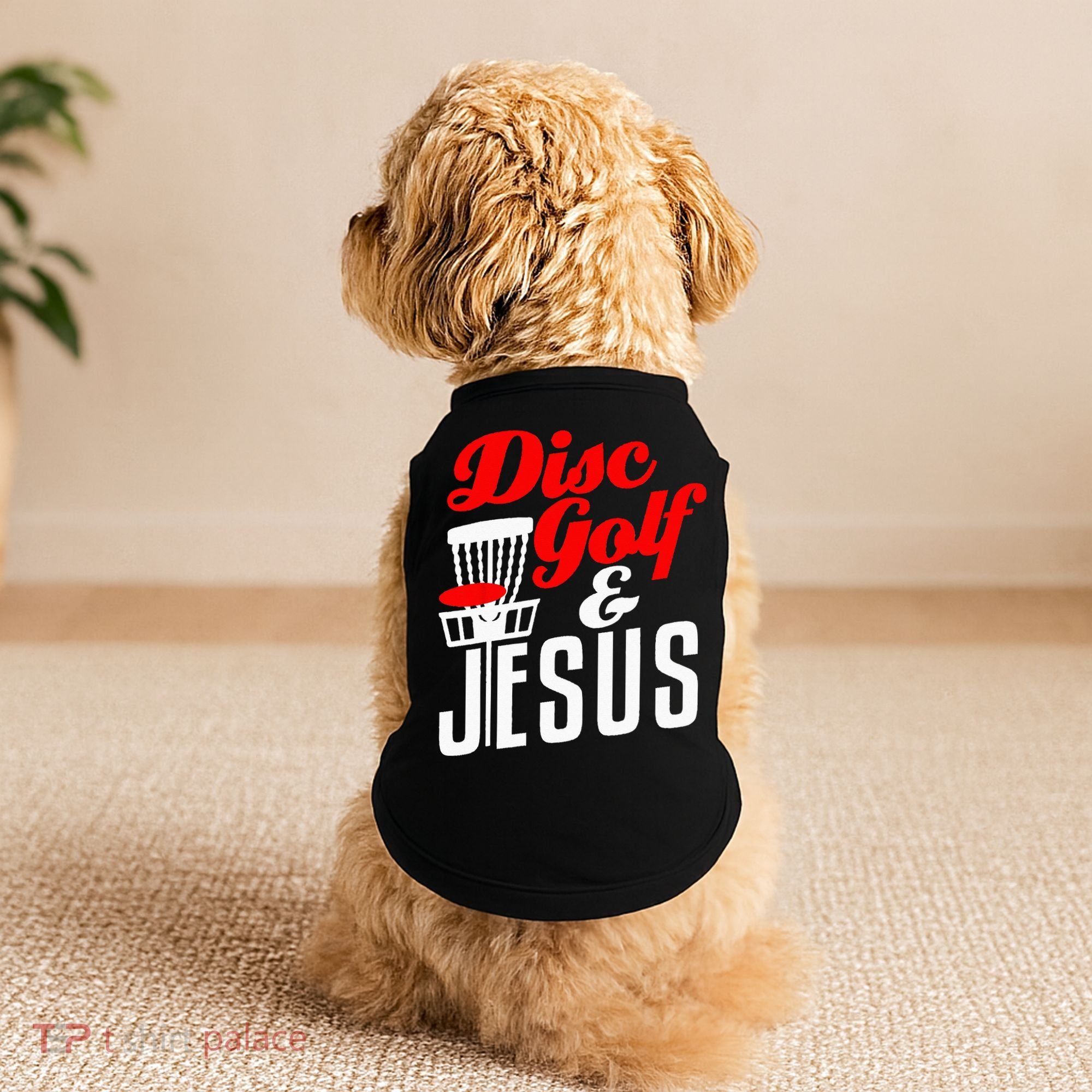 Disc Golf Jesus Christian Gift Funny Golfing Golfer Lover Doggie Tank