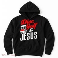 Disc Golf Jesus Christian Gift Funny Golfing Golfer Lover Hoodie thumb 0